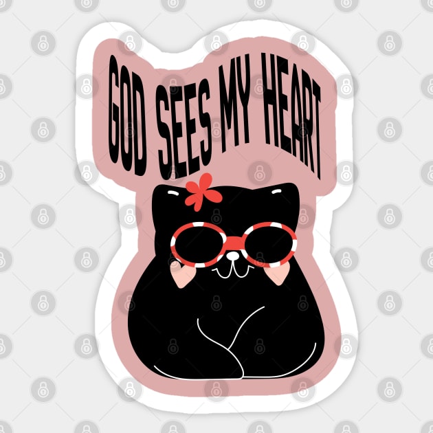 Cute Cat Quote Minimalist Aesthetic Animal Design Sticker by Anne Lee